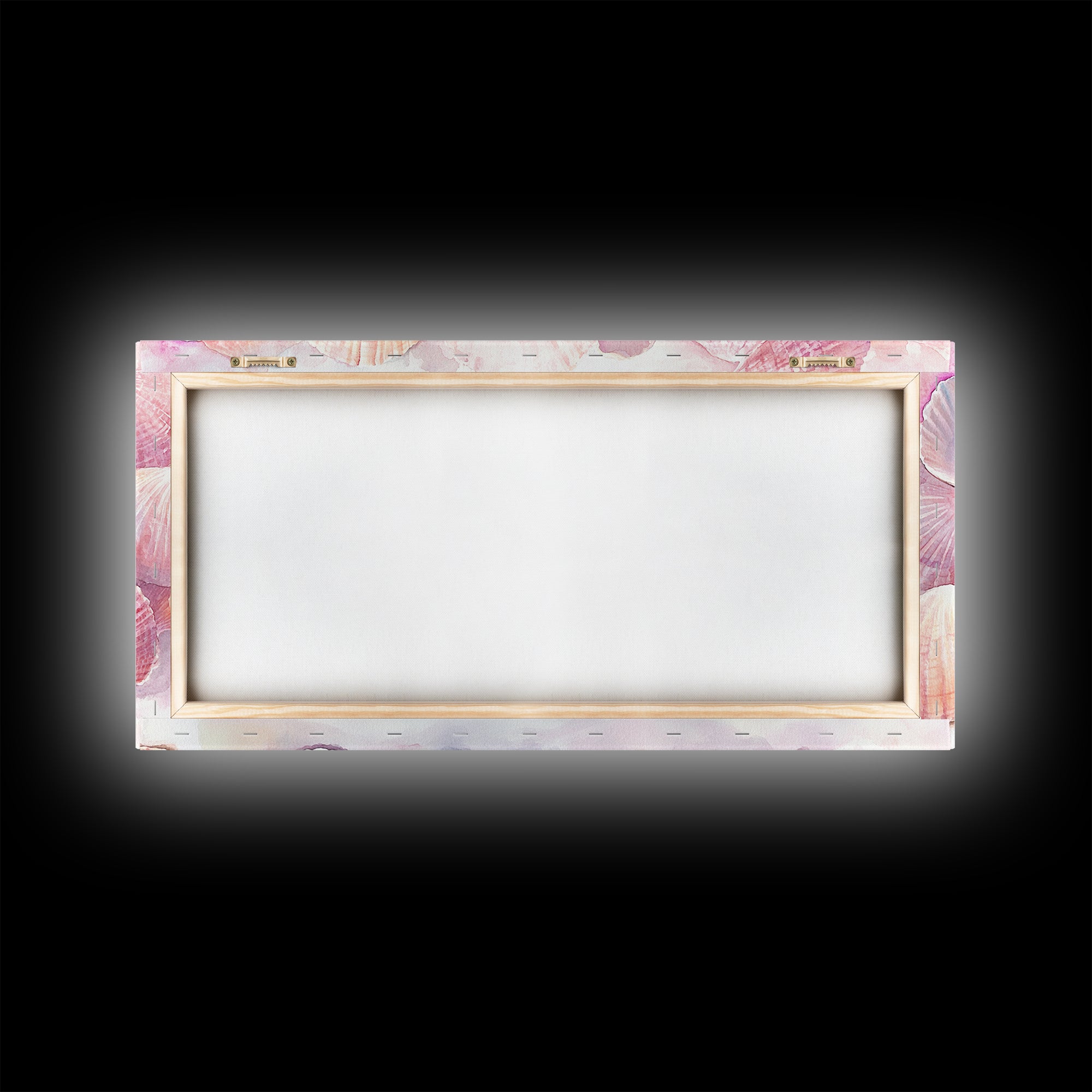 Coastal Seashell Canvas Print, Nautical Wall Art, Coastal Decor, Rustic Beach Art, Light Pink Shell Painting, Coastal Landscape Art Gift