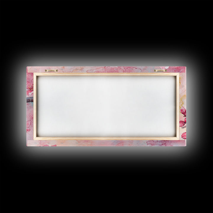 Cherry Blossom Branch Canvas Print | Cherry Blossom Painting, Light Pink Wall Art, Nature-Inspired Decor, Botanical Prints, Bedroom Art