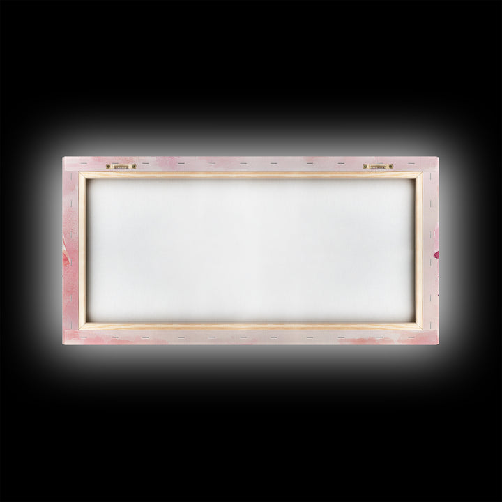 Bow Tie Trio Painting with Pink Orange Wall Art Aesthetic Framed Canvas Print, Whimsical Art Bedroom or Living Room Decor