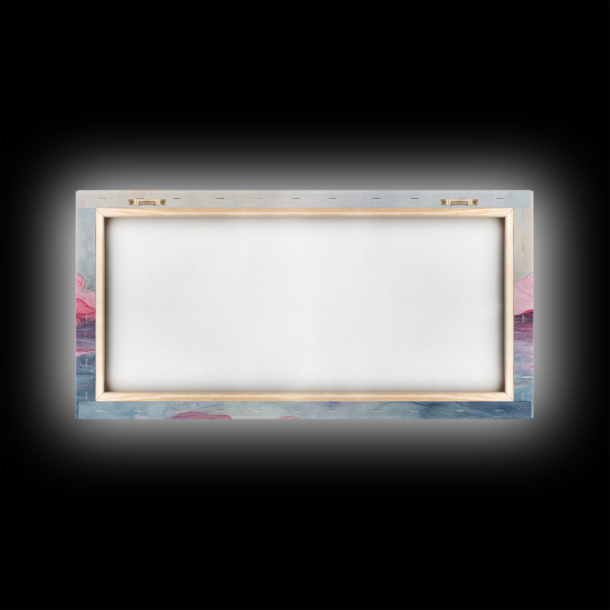 Delicate Rose Petals Reflected in Water Pink Wall Art on Framed Canvas Print, Romantic Bedroom or Living Room Accent Art