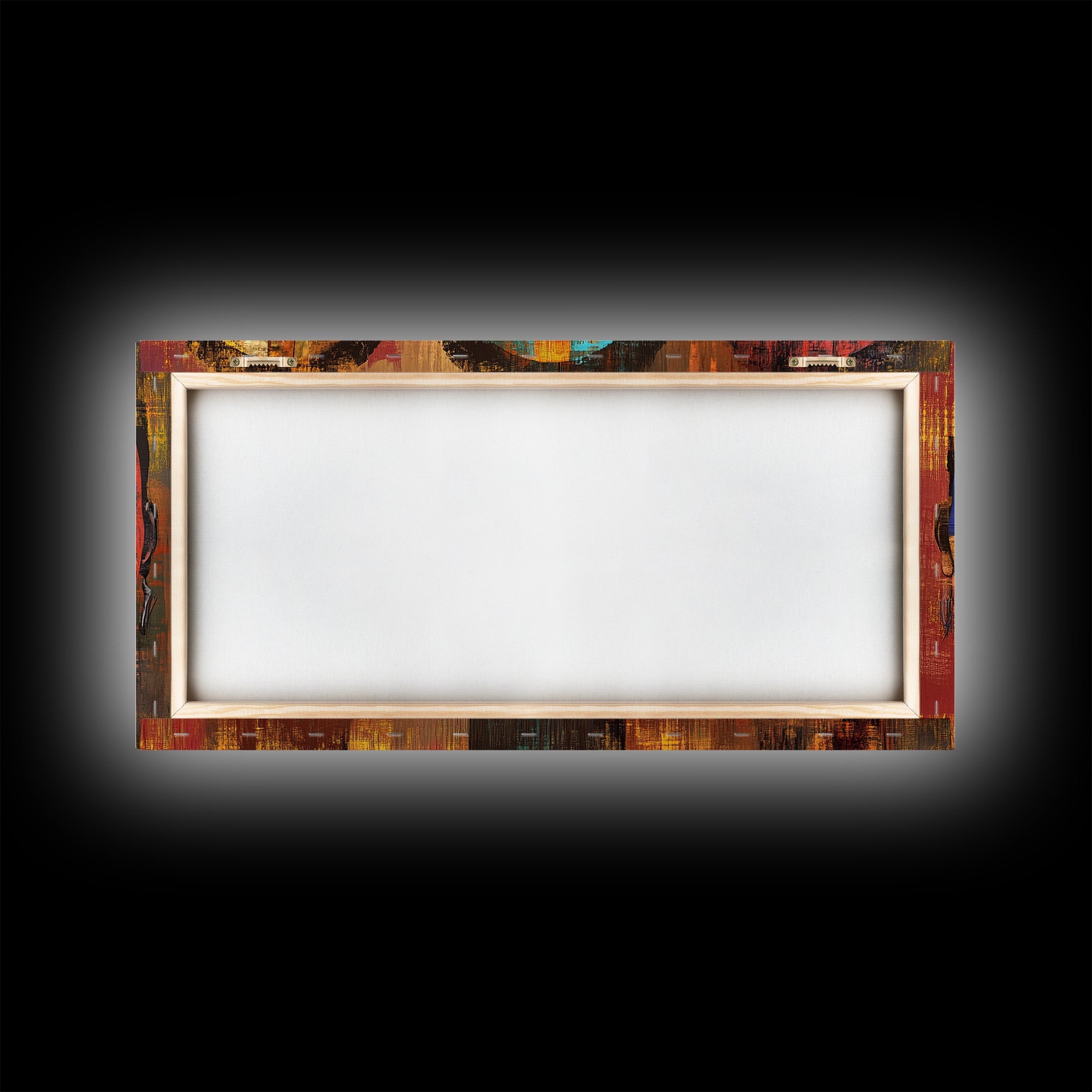 Vibrant African Art Canvas Print, Afrocentric Wall Art Decor, Colorful Moody Abstract Painting, Unique Therapy Art Gift Idea