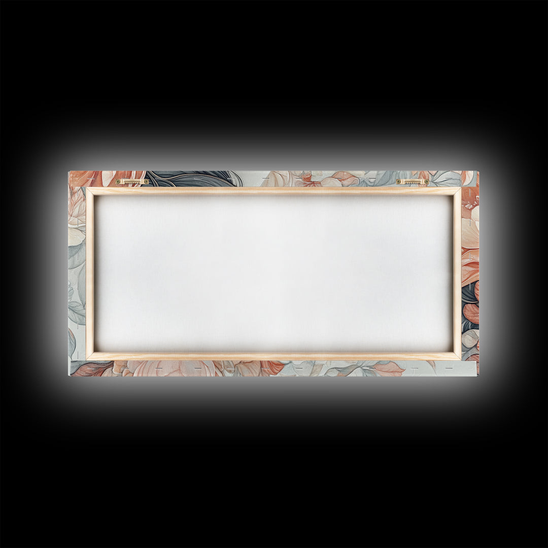 Dreamy Floral Goddess Framed Canvas Print with Light Pink Wall Art and Rose Painting Stunning Bedroom or Living Room Accent