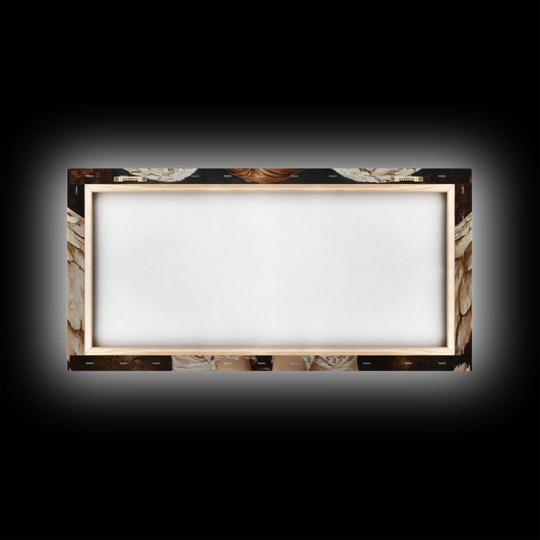 Angelic Beauty Portrait Framed Canvas Print Featuring Angel Art Prints and Moody Art Ideal Bedroom Wall Art or Guest Room Art