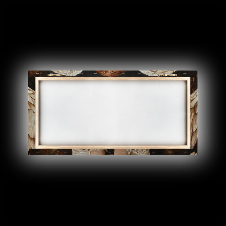 Angelic Beauty Portrait Framed Canvas Print Featuring Angel Art Prints and Moody Art Ideal Bedroom Wall Art or Guest Room Art