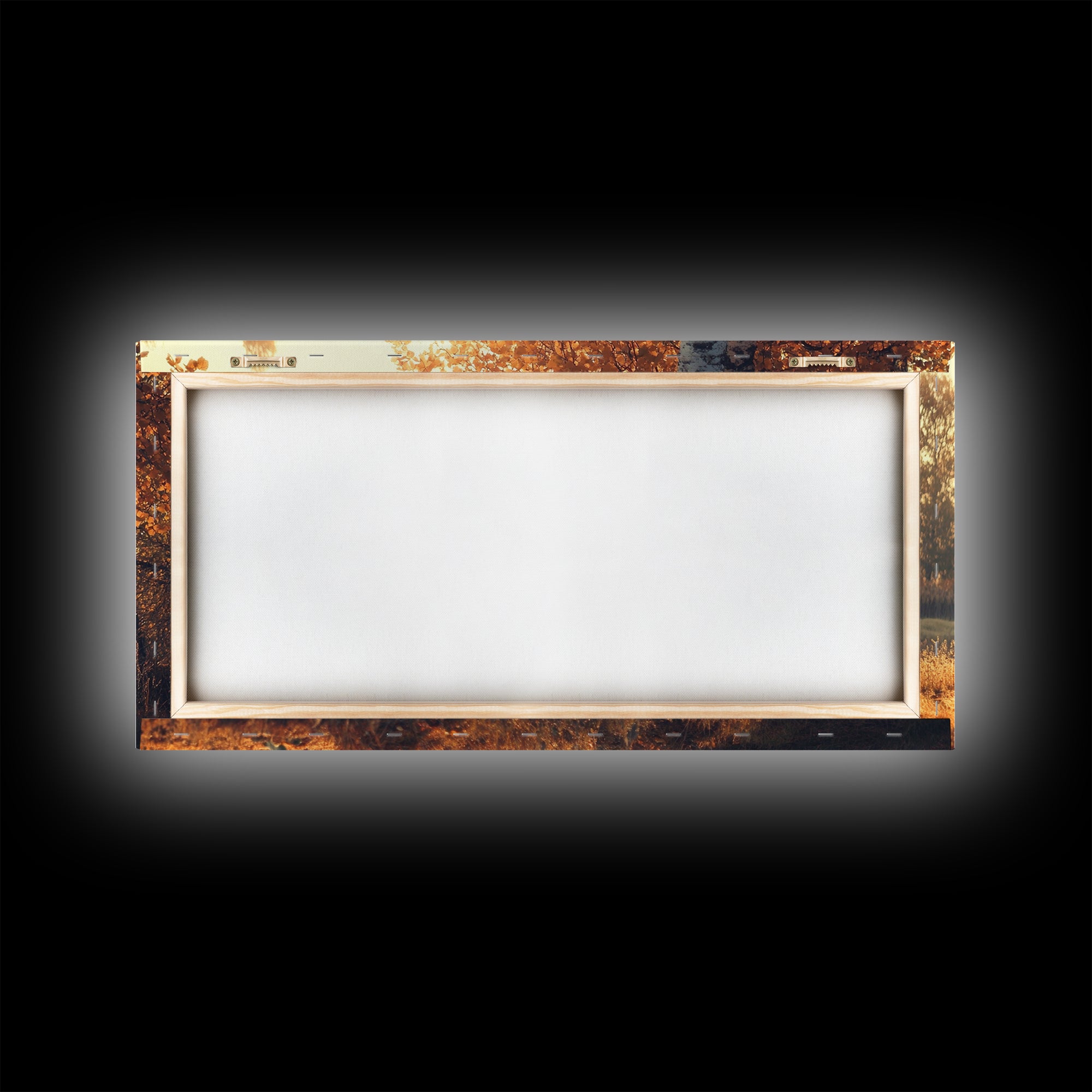 Cozy Autumn Cabin Framed Canvas Print with Fall Landscape Painting and Farmhouse Art Above Couch Art Living Room Rustic Decor