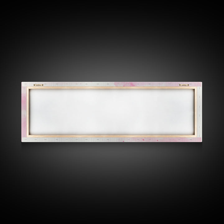 Pink Brushes Art Canvas Print with Geometric Design, Light Pink Wall Art Perfect Above Sofa or Dorm Room, Wabi Sabi Inspired Decor