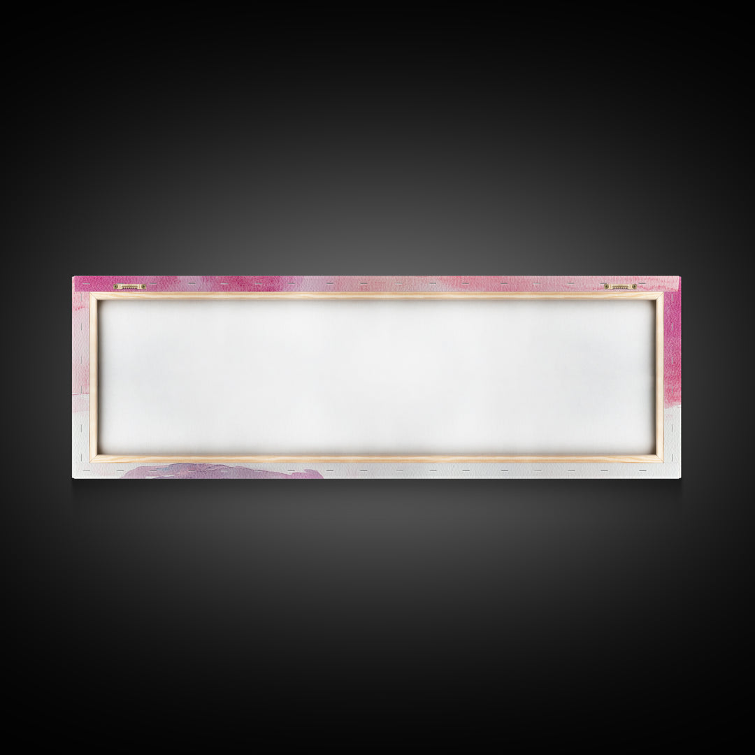 Beaded Bracelet Painting Canvas Print Featuring Whimsical Jewelry, Pink Orange Wall Art Ideal Bedroom or Dressing Room Art