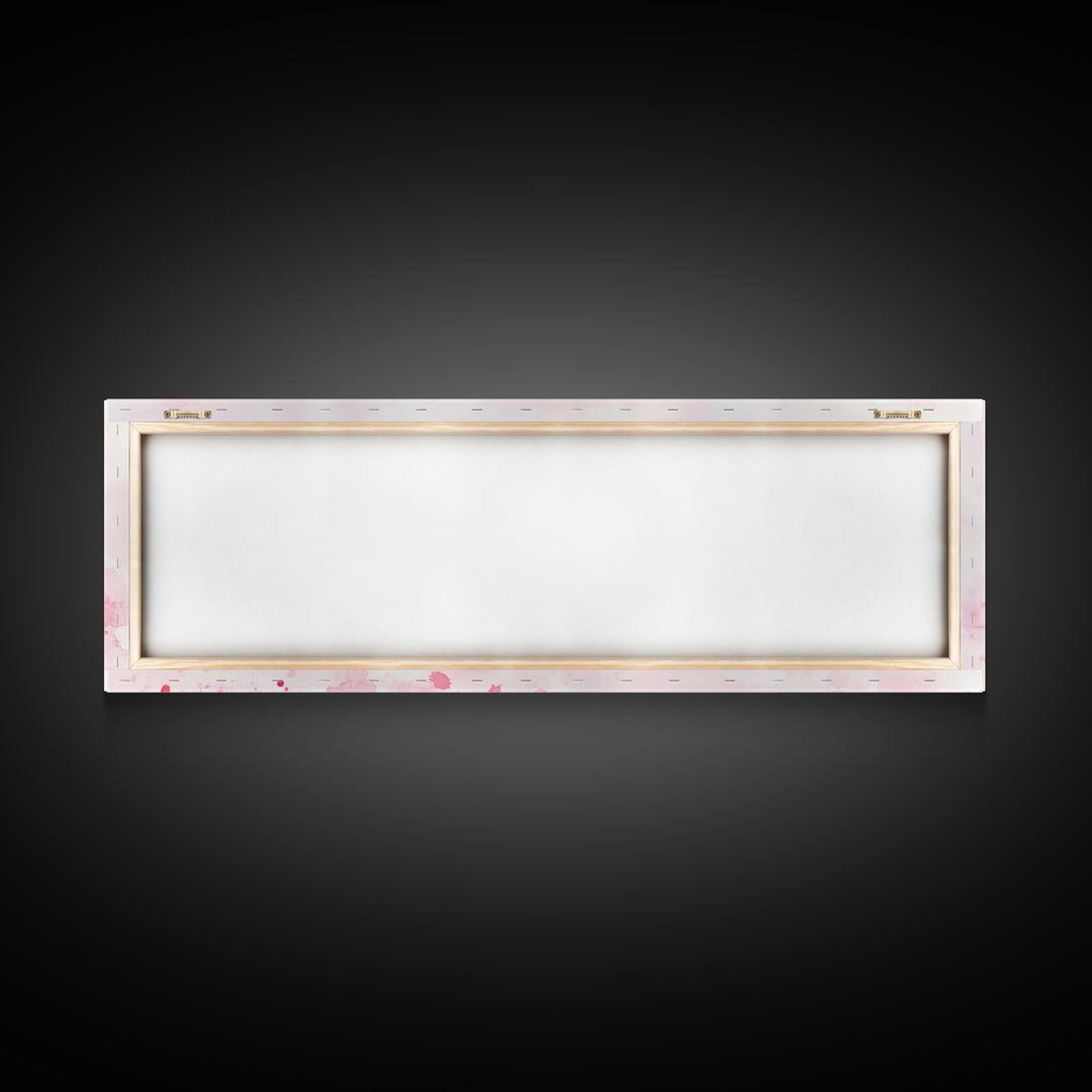 Makeup Art Canvas Print Featuring Lipstick and Nail Polish, Pink Abstract Wall Art for Bedroom or Bathroom Decor, Feminine Gift