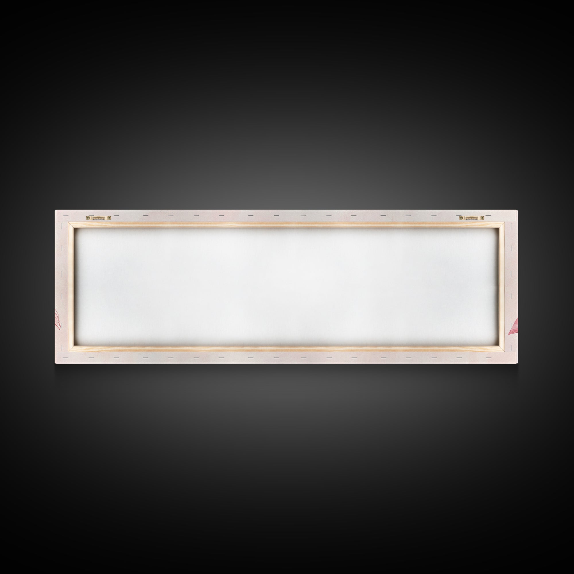 Light Pink Wall Art Canvas Print with Bows Decor, Minimalist Painting, Bedroom Art, Horizontal Abstract Artwork for Living Room