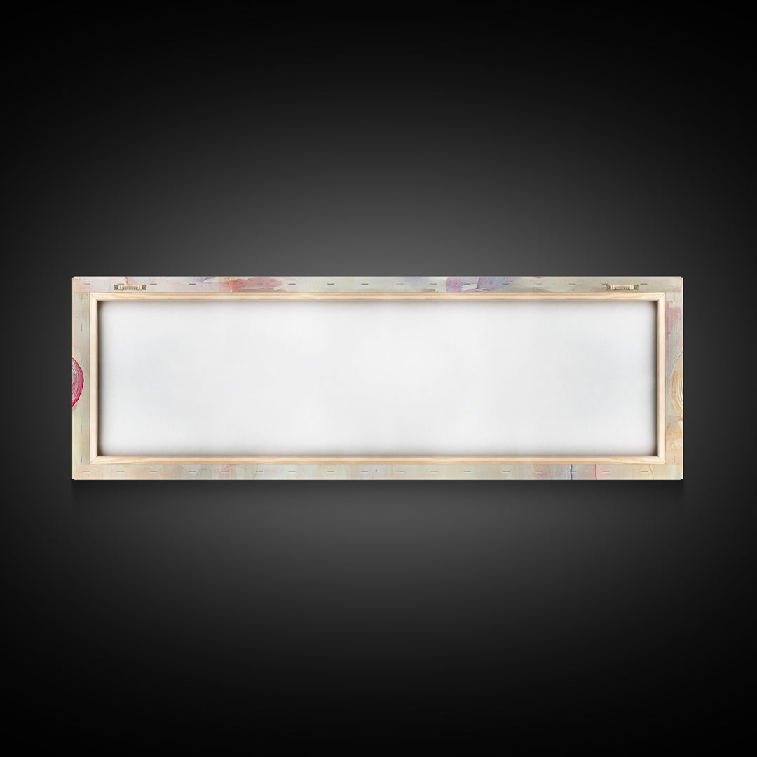 Pink Hats Wall Art Canvas Print Pearlescent Elements, Minimalist Abstract Artwork, Perfect Addition to Feminine Rustic Decor