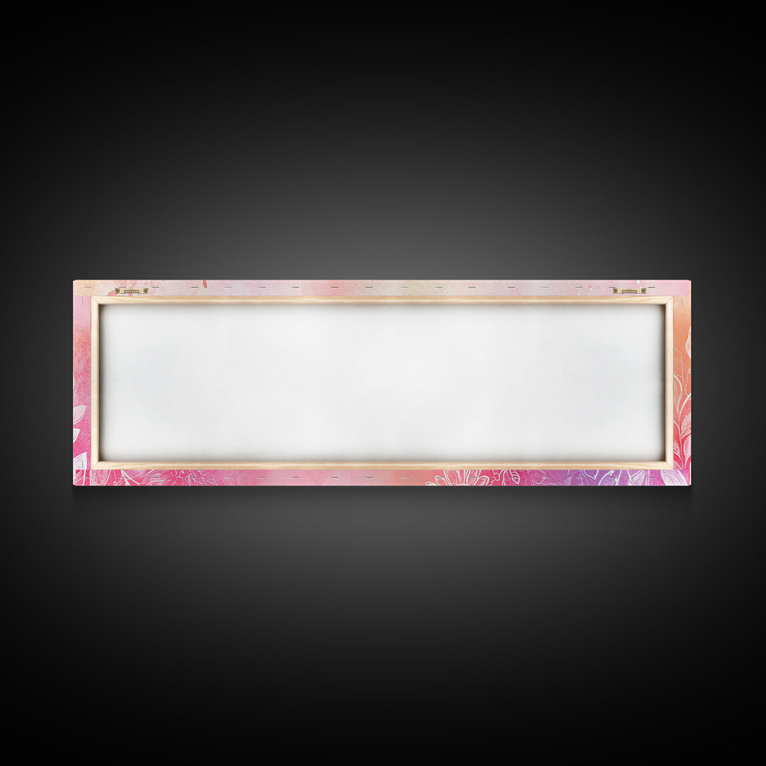 Botanical Prints Canvas Print Featuring Pink Abstract Floral Artwork, Living Room Wall Art in Pastel Hues, Light Pink Decor