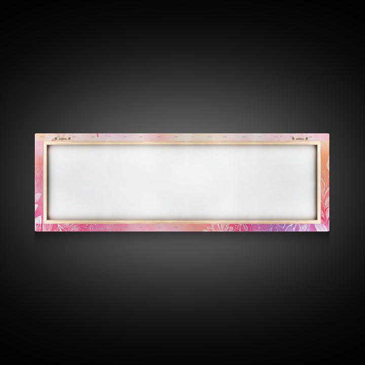 Botanical Prints Canvas Print Featuring Pink Abstract Floral Artwork, Living Room Wall Art in Pastel Hues, Light Pink Decor