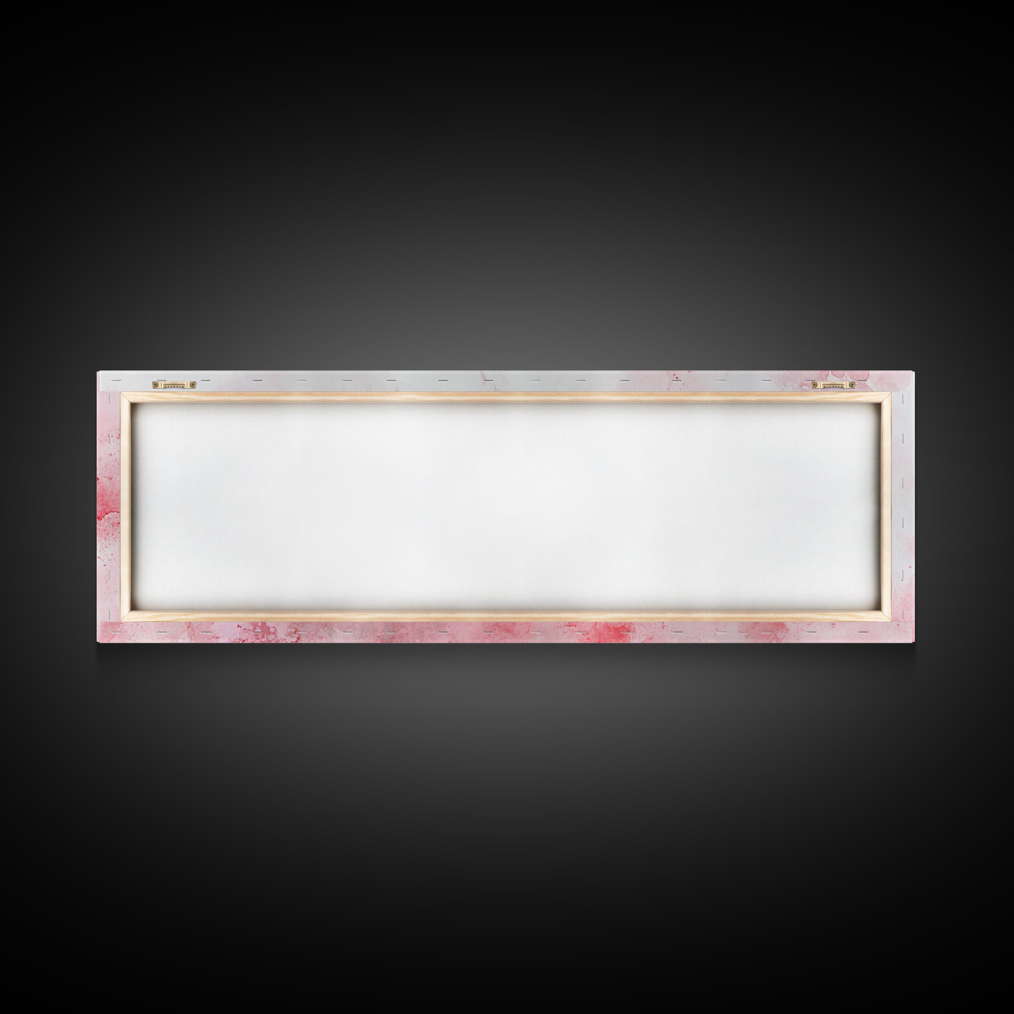 Four Women Canvas Print in Pink Abstract Art Style, Feminine Whimsical Aesthetic, Minimalist Living Room or Guest Room Horizontal Art