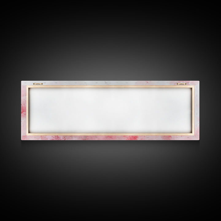 Four Women Canvas Print in Pink Abstract Art Style, Feminine Whimsical Aesthetic, Minimalist Living Room or Guest Room Horizontal Art