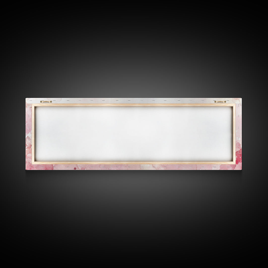 Royal Tiaras Canvas Print Pink Abstract Art Whimsical Decor Goddess Art Wall Art Bedroom Art Princess Aesthetic Horizontal Decor