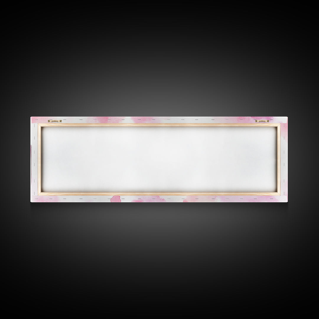 Pink Abstract Art Framed Canvas Print Featuring Lip Gloss Collection, Feminine Living Room Artwork, Boho Dorm Decor Gift Idea