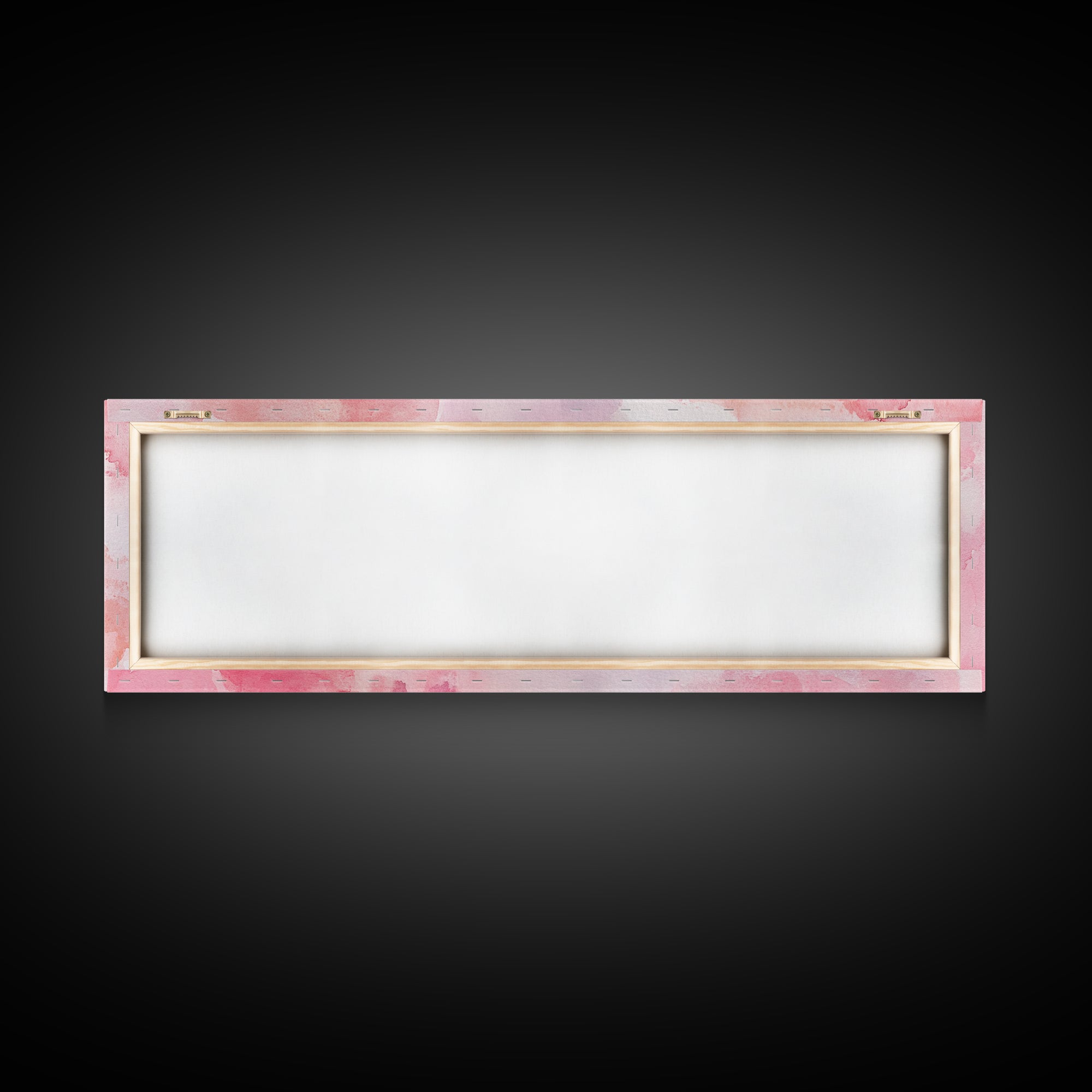 Golden Frames Canvas Print Light Pink Wall Art Minimalist Decor Modern Artistic Horizontal Artwork Boho Home Gift Idea