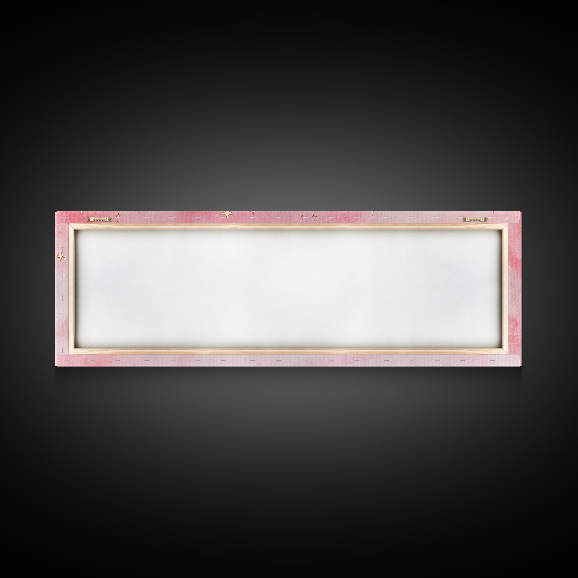 Crescent Moon Canvas Print Light Pink Wall Art Whimsical Night Sky Decor Bedroom Artwork Minimalist Boho Dreamy Gift Idea