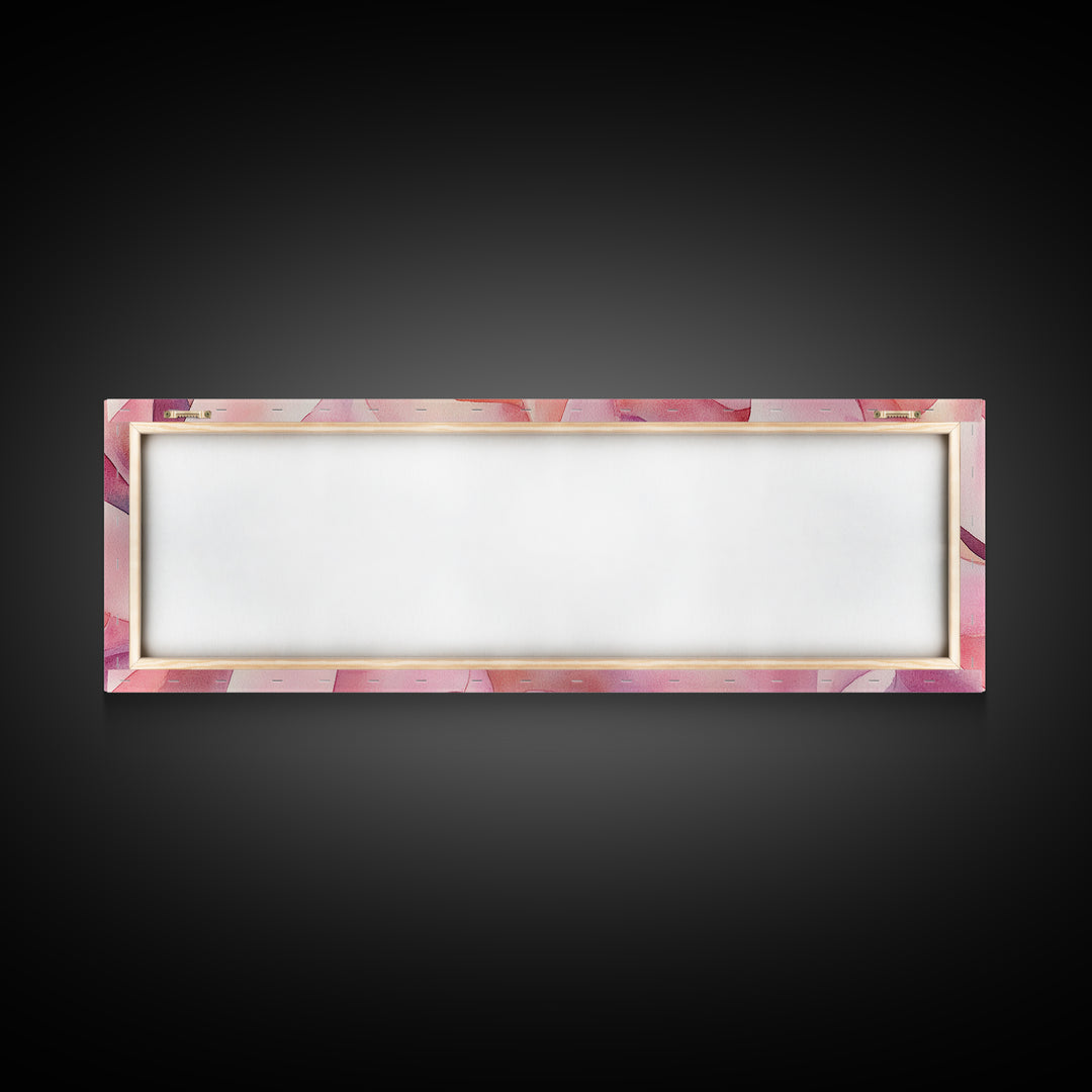 Light Pink Ribbon Abstract Canvas Print, Minimalist Wall Art, Living Room Art, Pastel Home Decor, Pink Abstract Art, Above Sofa Art