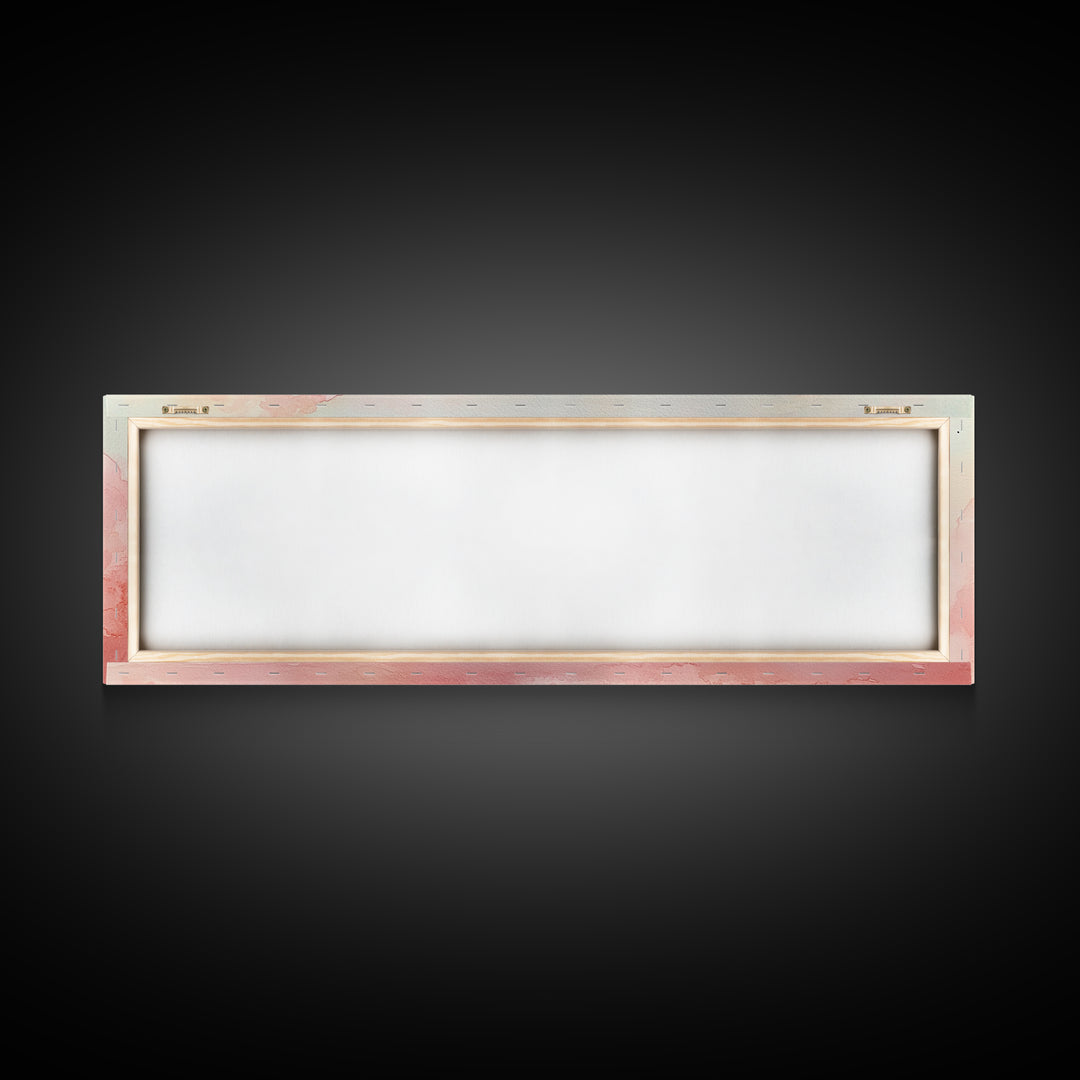 Dreamy Pink Clouds Canvas Print, Light Pink Wall Art, Minimalist Sky Art, Bedroom Decor, Soft Pastel Landscape Art, Horizontal Wall Art