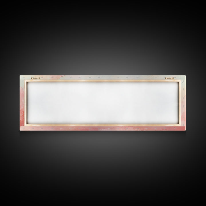 Dreamy Pink Clouds Canvas Print, Light Pink Wall Art, Minimalist Sky Art, Bedroom Decor, Soft Pastel Landscape Art, Horizontal Wall Art