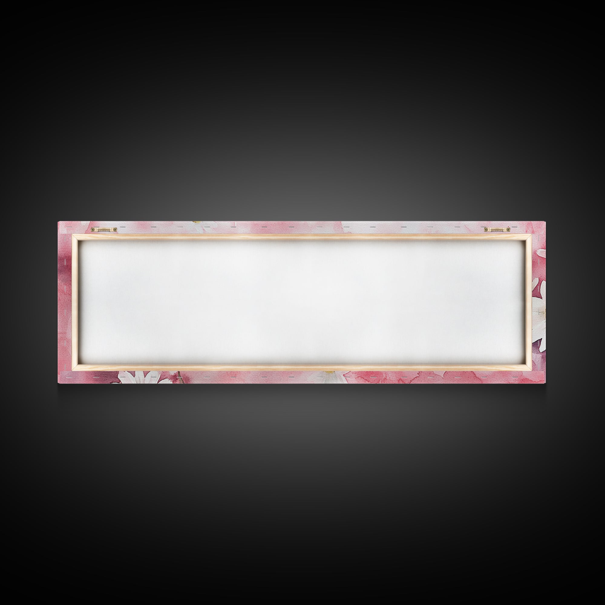 Daisy Flower Wall Art, Canvas Print, Light Pink and White Minimalist Artwork, Botanical Prints Style, Bedroom Whimsical Decor