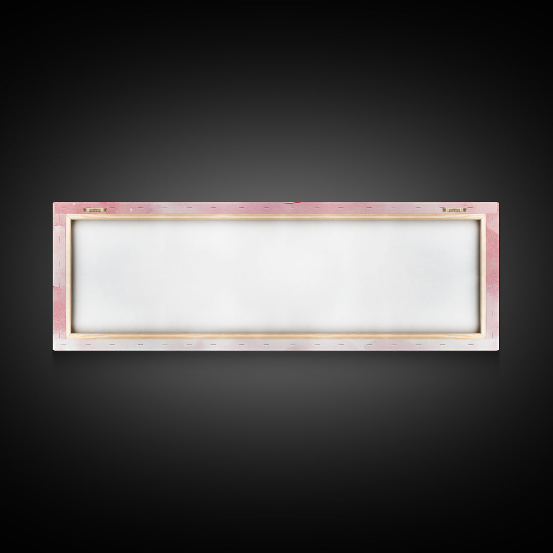 Crescent Moon with Stars Painting, Canvas Print, Light Pink Whimsical Wall Art, Nursery Aesthetic Artwork, Minimalist Cozy Decor