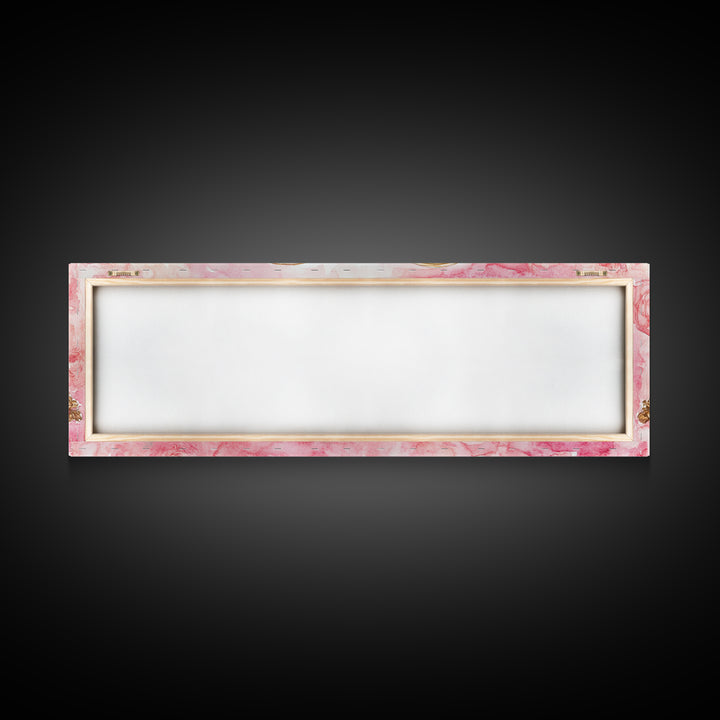 Antique Magnifying Glass Canvas Print, Rose Painting with Vintage Romantic Vibes, Rustic Farmhouse Wall Art, Guest Room Decor