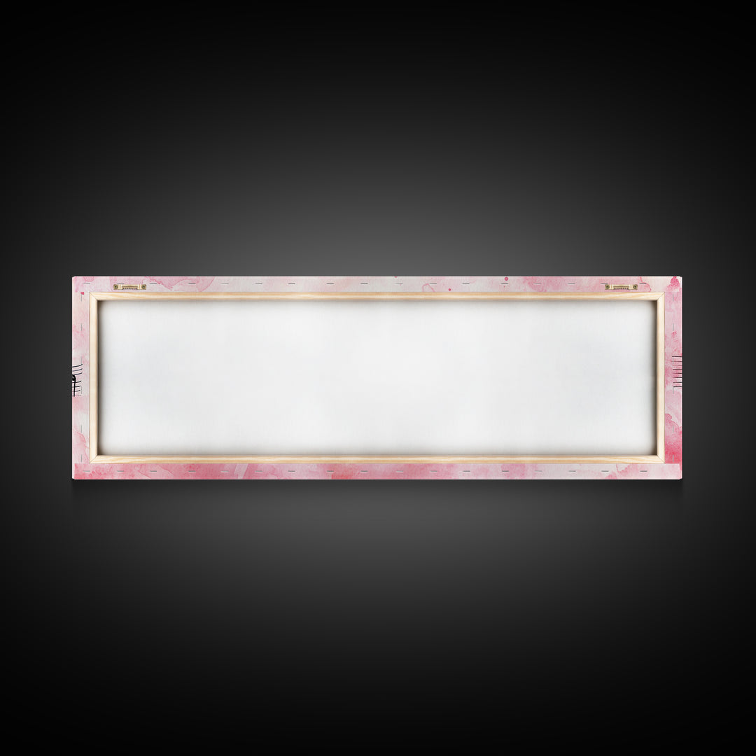 Musical Notes Canvas Print Artistic Sheet Music Wall Art Light Pink Abstract Artwork Rustic Wabi Sabi Art Living Room Decor Gift
