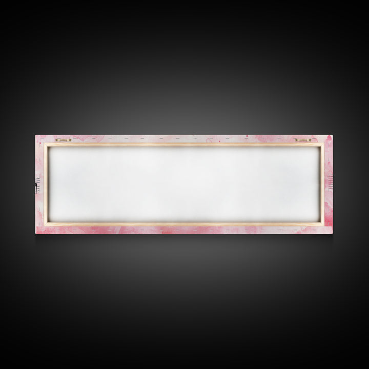 Musical Notes Canvas Print Artistic Sheet Music Wall Art Light Pink Abstract Artwork Rustic Wabi Sabi Art Living Room Decor Gift