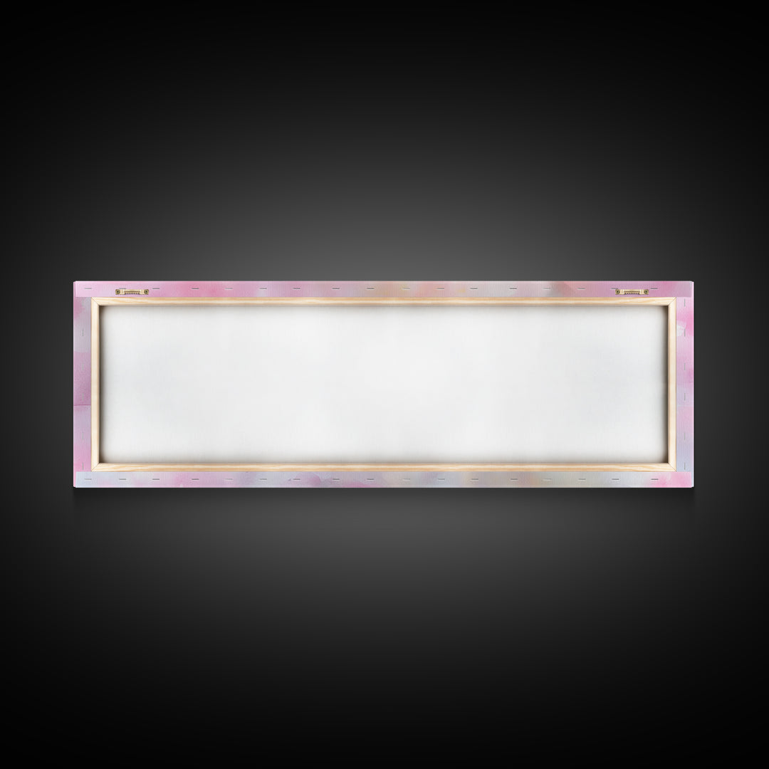 Candlelight Framed Canvas Print, Cozy Pastel Teacup Candles Art, Light Pink Wall Decor, Bedroom or Dining Room Whimsical Artwork