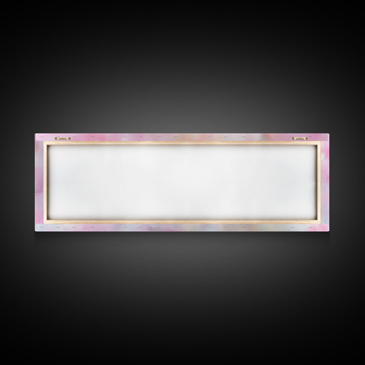 Candlelight Framed Canvas Print, Cozy Pastel Teacup Candles Art, Light Pink Wall Decor, Bedroom or Dining Room Whimsical Artwork