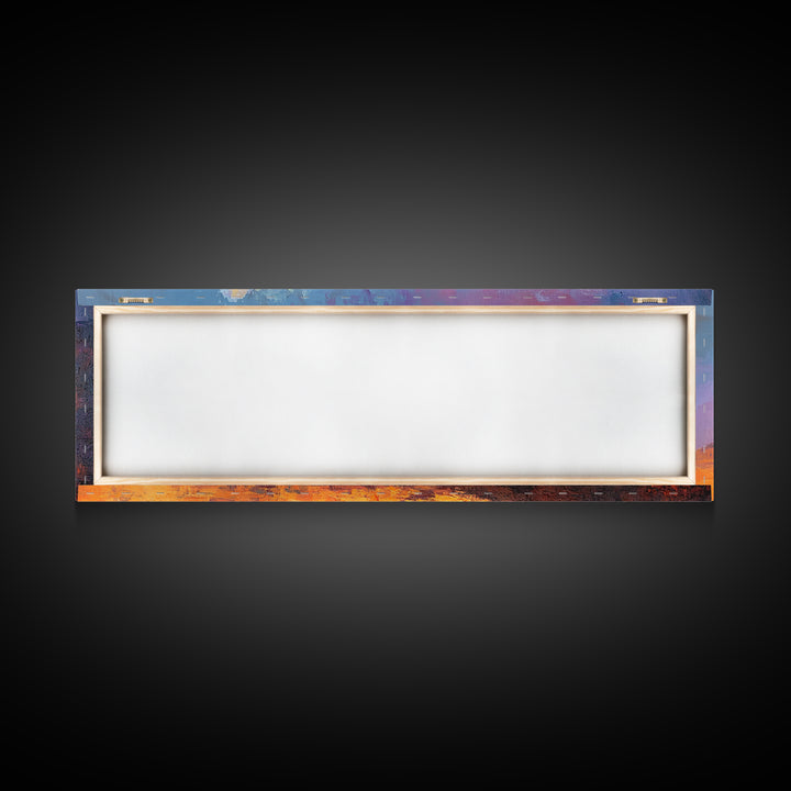 Desert Moonlight Glow Canvas Print, Moody Art, Above Couch Wall Art, Southwest Painting, Bedroom Art, Rustic Wall Decor, Gift Idea