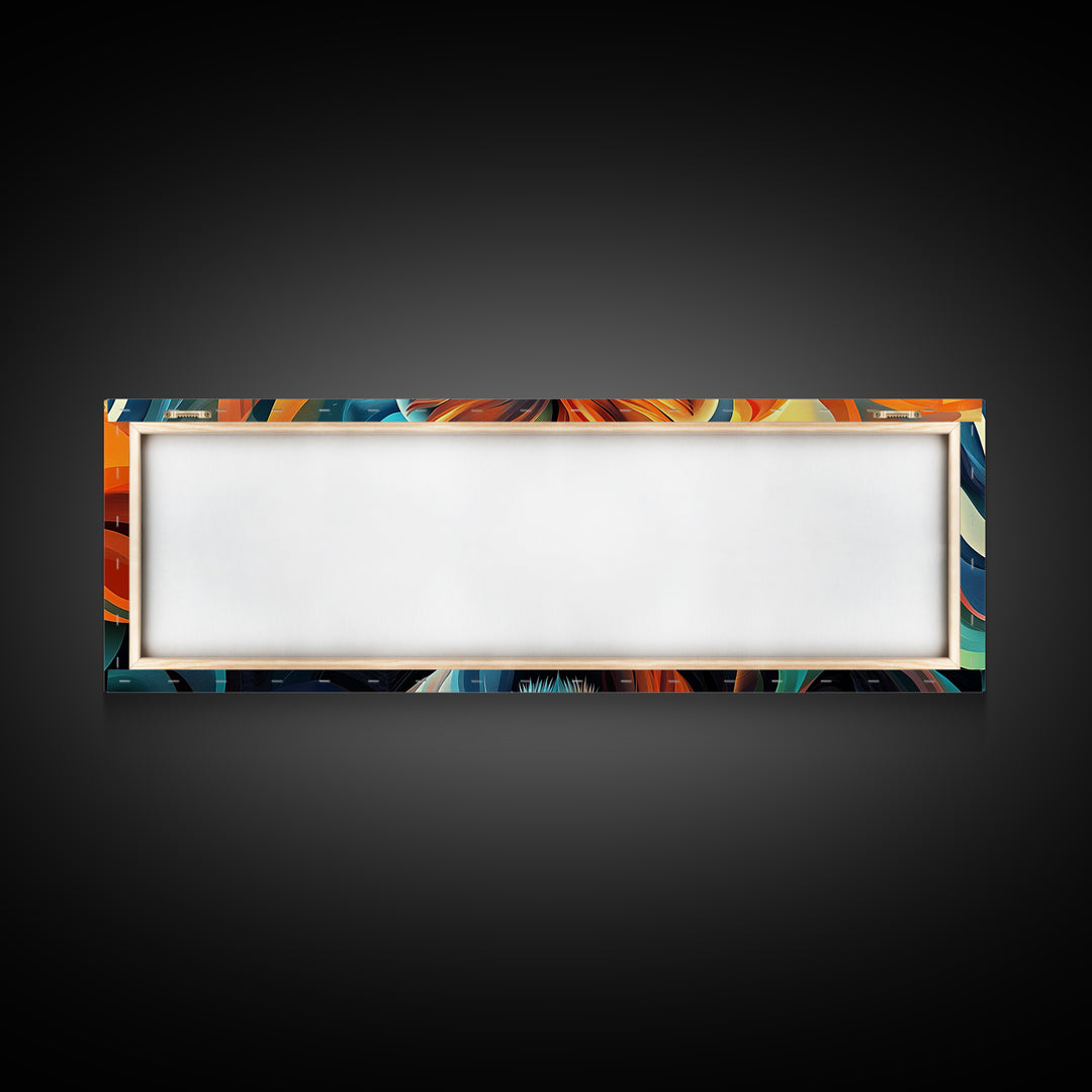 Bold Lion Profile Canvas Print, Whimsical Wall Art, Rustic Decor, Bedroom Art, Living Room Art, Vibrant Painting, Gift Idea