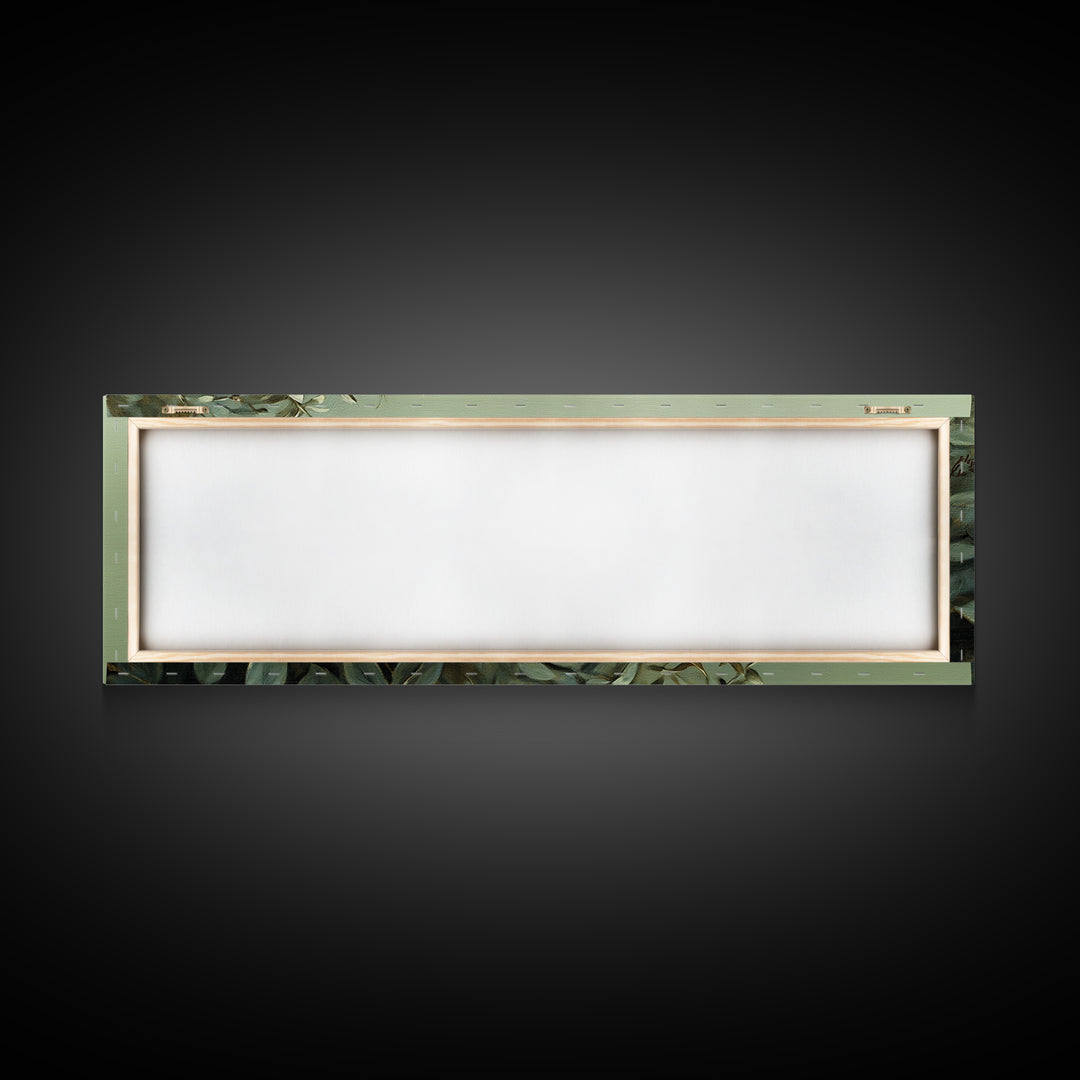 Nature-Inspired Sage Green Framed Canvas Print – Sage Green Wall Art, Botanical Prints, Minimalist Art, Bedroom Art, Wabi Sabi Art