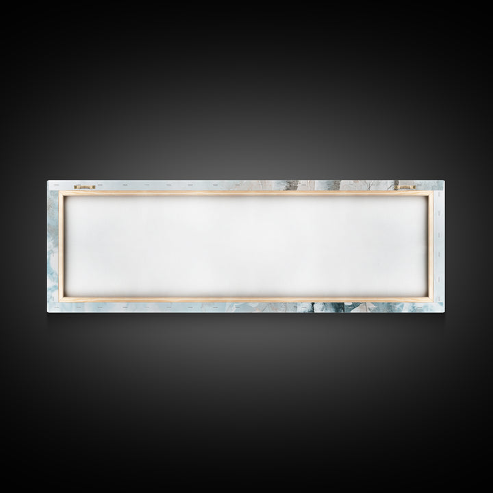 Birch Tree Art Framed Canvas Print, Neutral Landscape Painting Autumn Decor, Rustic Minimalist Wall Art Gift Idea Above Bed Design