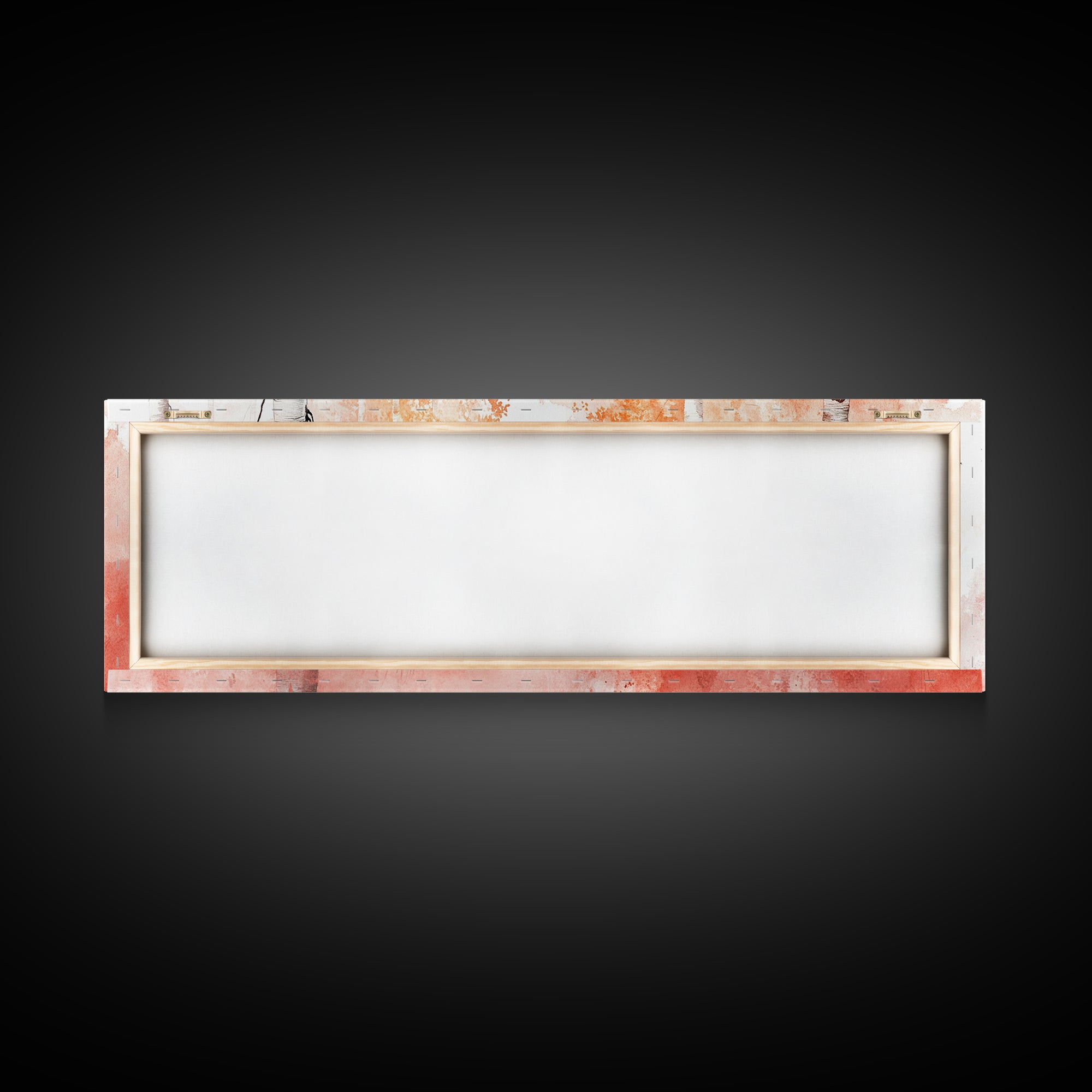 Autumn Birch Trees Canvas Print, Vibrant Fall Landscape Art, Horizontal Wall Art Rustic Decor Gift Idea Living Room Decoration