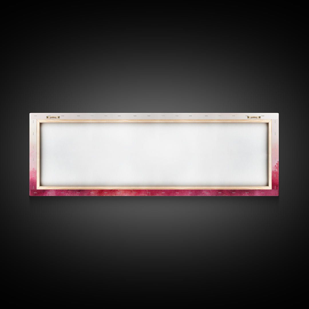 Light Pink Canvas Print Abstract Landscape Painting Horizontal Pastel Minimalist Boho Living Room Art Wabi Sabi Modern Wall Decor