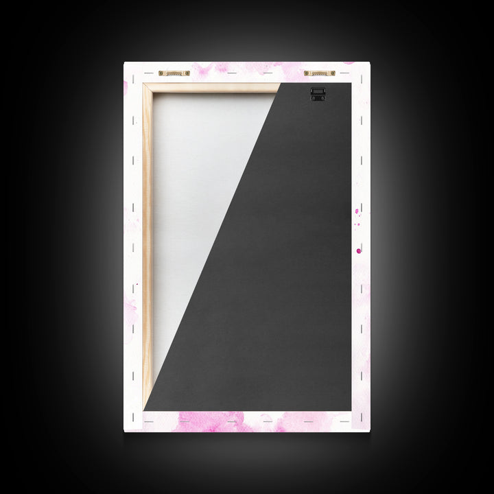 Pink Lipstick Canvas Print Whimsical Art Pink Abstract Artwork Living Room Wall Art Wabi Sabi Painting Light Pink Dorm Decor