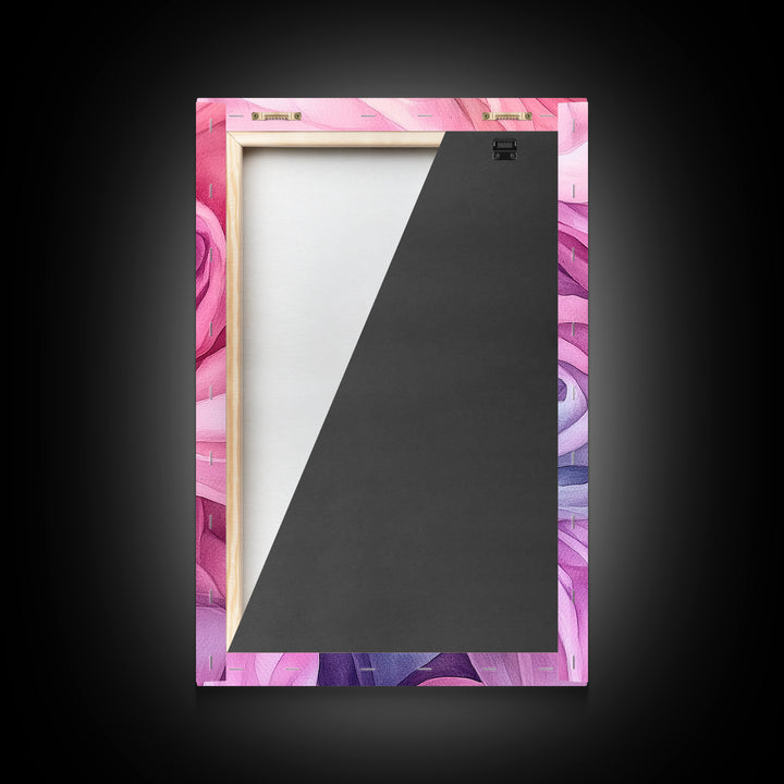 Rosy Layers Abstract Canvas Print | Pink Abstract Art | Light Pink Wall Art | Boho Wall Decor | Minimalist Art | Living Room Accent