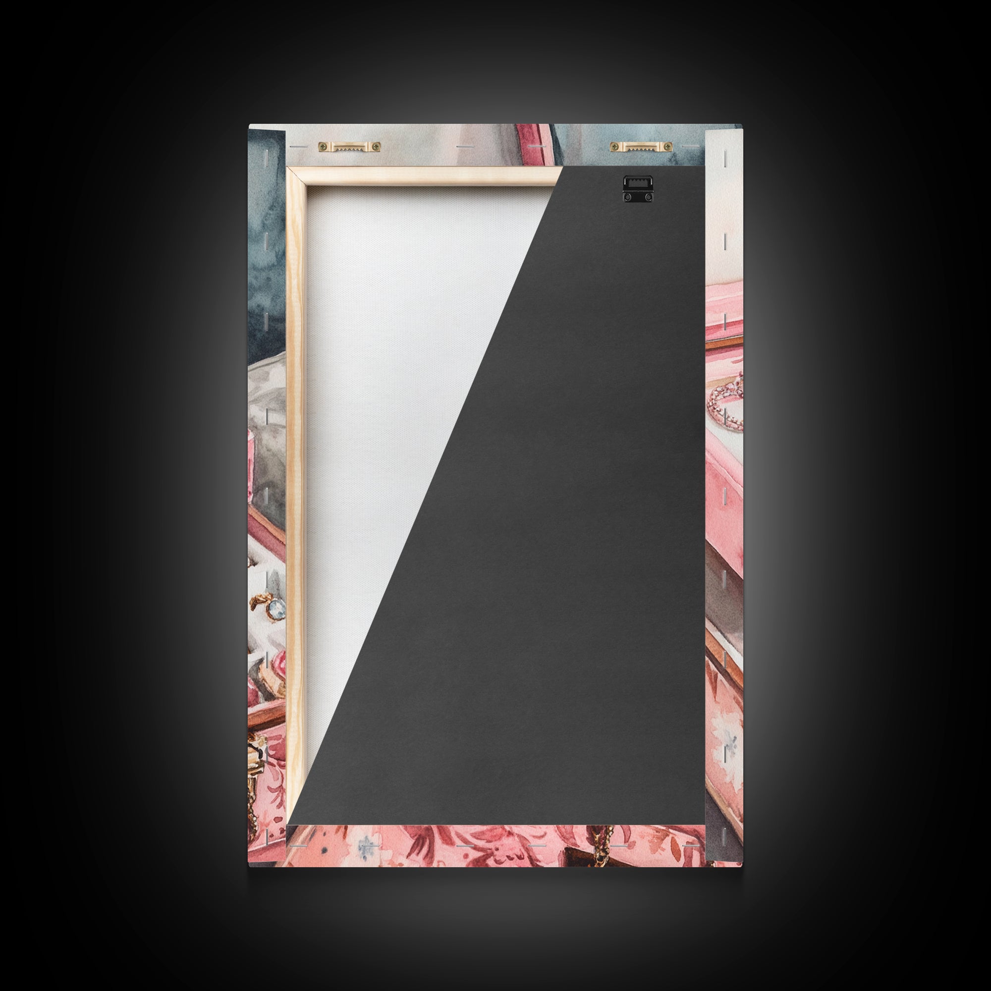 Romantic Jewelry Display Canvas Print Pink Wall Art Whimsical Decor Light Pink Dorm Art Bedroom Gift Idea Coastal Cowgirl Art