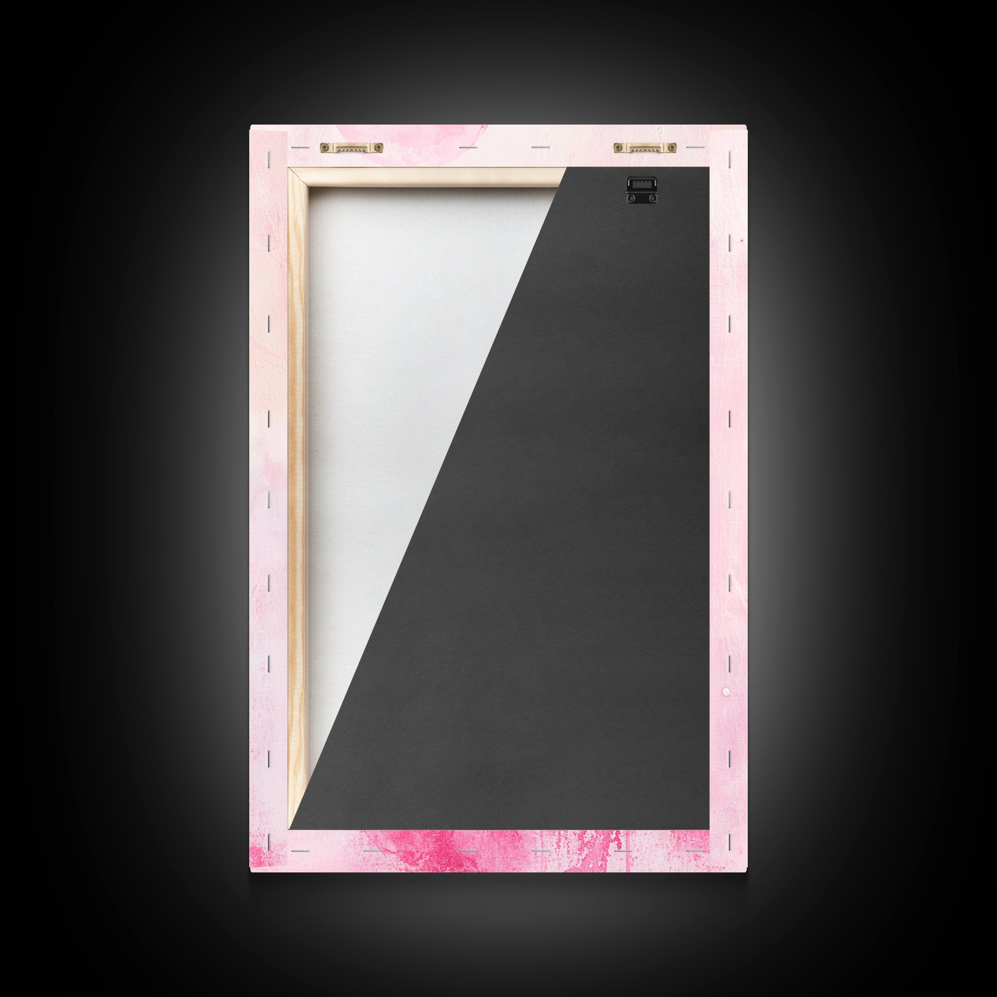 Cute pink macarons whimsical kitchen framed canvas print food review dessert art playful pastel decor cozy gift idea fun wall art