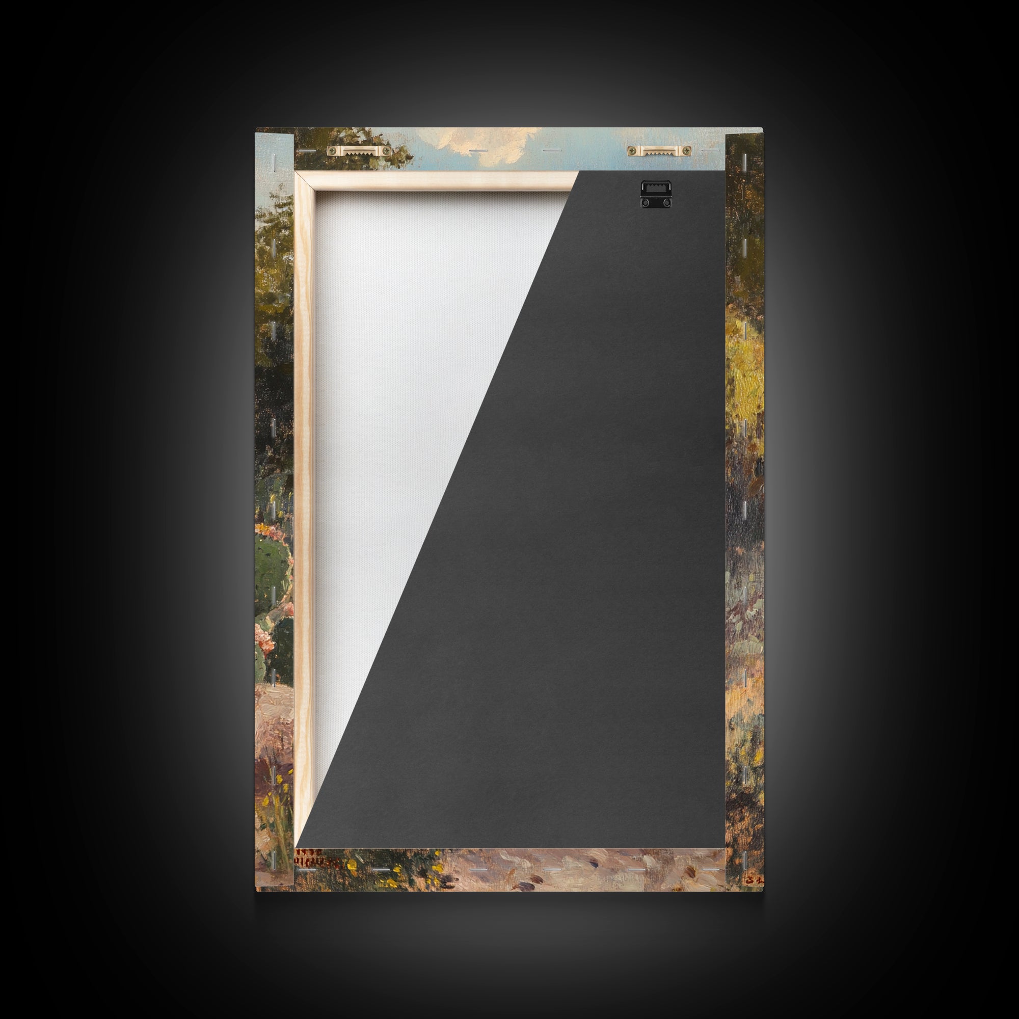 Cactus Bloom Framed Canvas Print Rustic Wall Art Living Room Decor Farmhouse Wall Art Original Painting Gift Idea Landscape Art