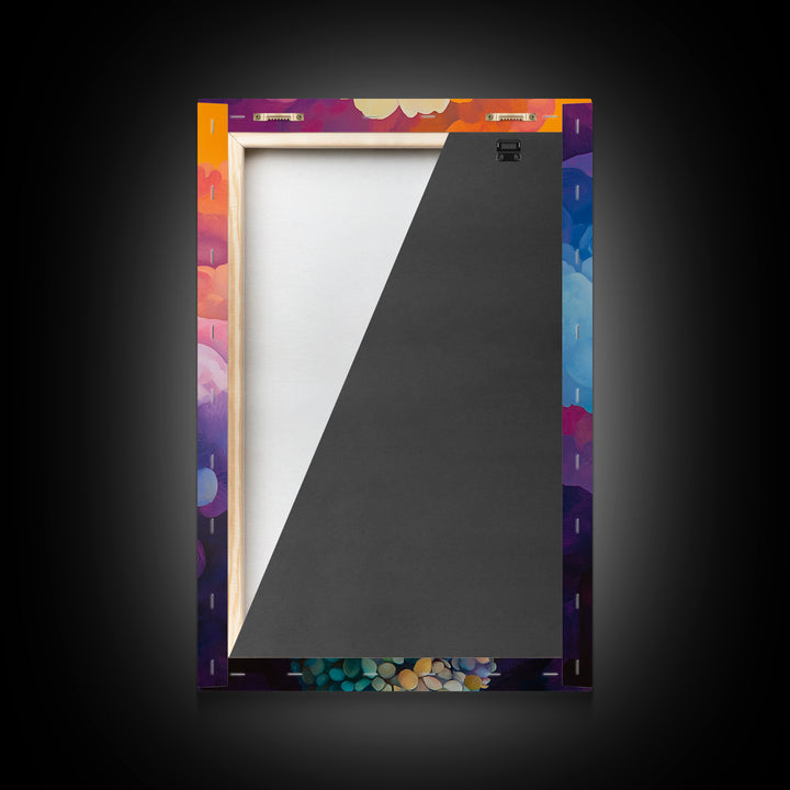 Colorful Fruit Bowl Canvas Print Featuring Still Life Painting, Whimsical Kitchen Art, Vibrant Food Review Wall Art for Dining Spaces