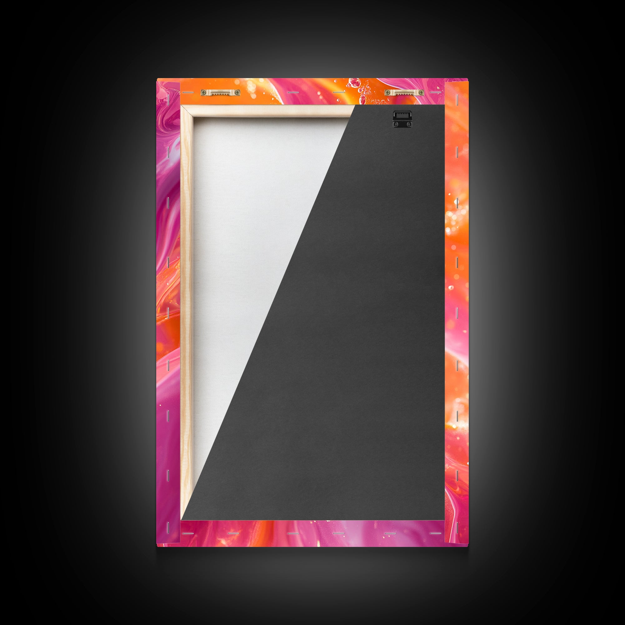 Abstract Pink Orange Canvas Print with Swirling Light Effects and Therapy Art for Modern Home Wall Decor, Ideal Gift Idea