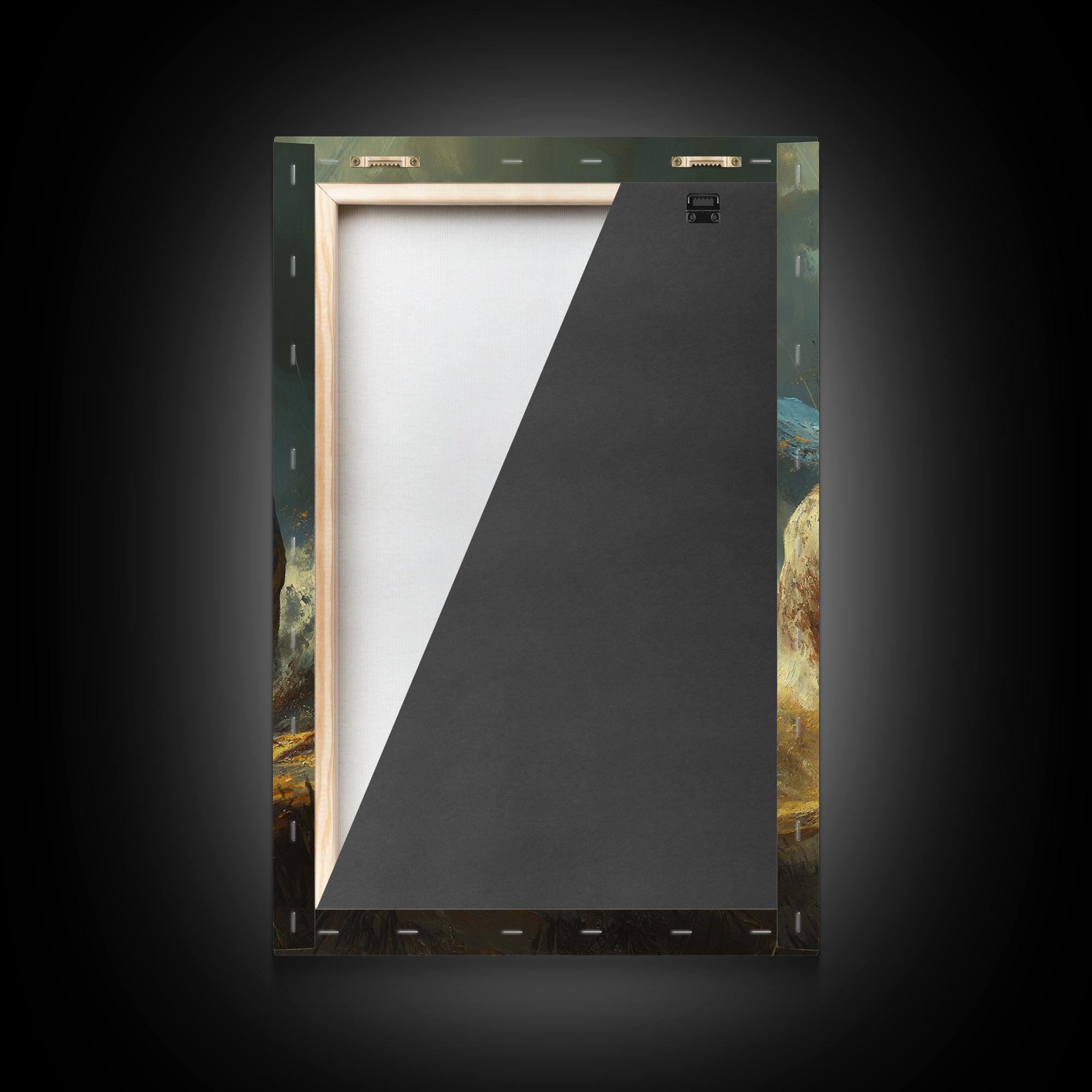 Bull and Bear Clash Framed Canvas Print Rustic Wall Art Gift Idea Financial Decor Wild Animals Artwork Moody Wall Art Rustic Living Room Decor