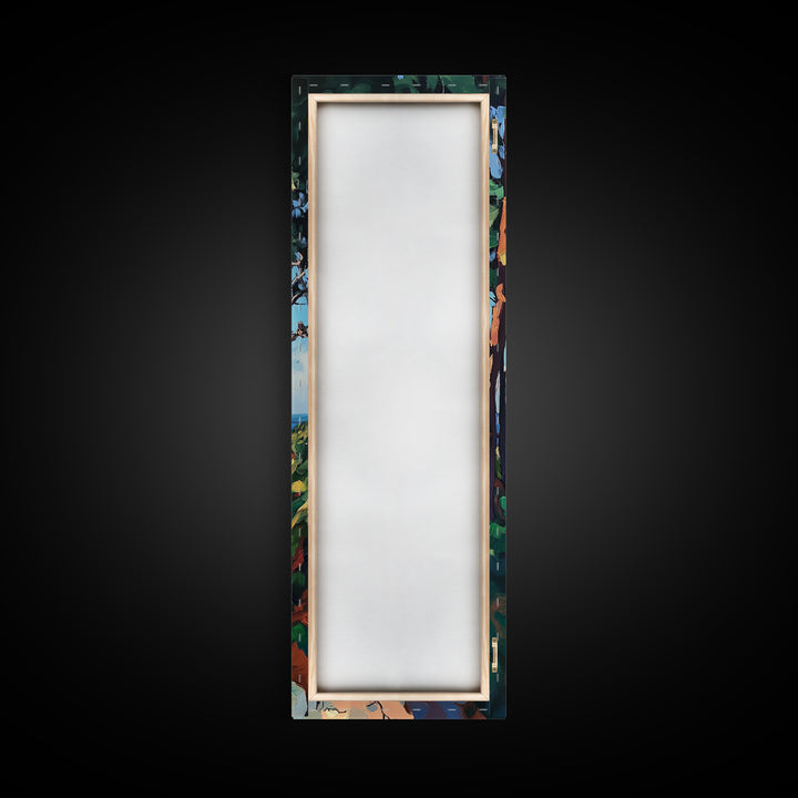 Coastal Path, Pine Tree Art, Nautical Wall Art, Coastal Decor, Living Room Art, Gift Idea for Her, Framed Canvas Print