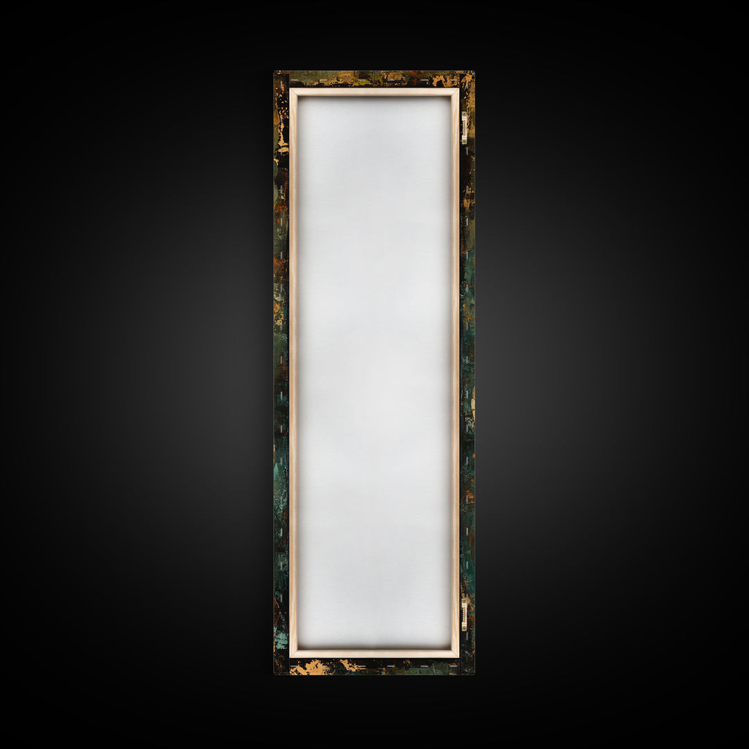 Coiled Snake, Wildlife Painting, Moody Art, Rustic Decor, Extra Wide Art, Above Sofa Art, Living Room Art, Framed Canvas Print