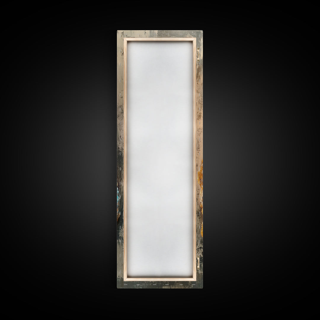 Amethyst Geode, gemstone painting, sacred geometry wall art, boho art, teal wall art, wabi sabi art, Canvas Print, zen wall art