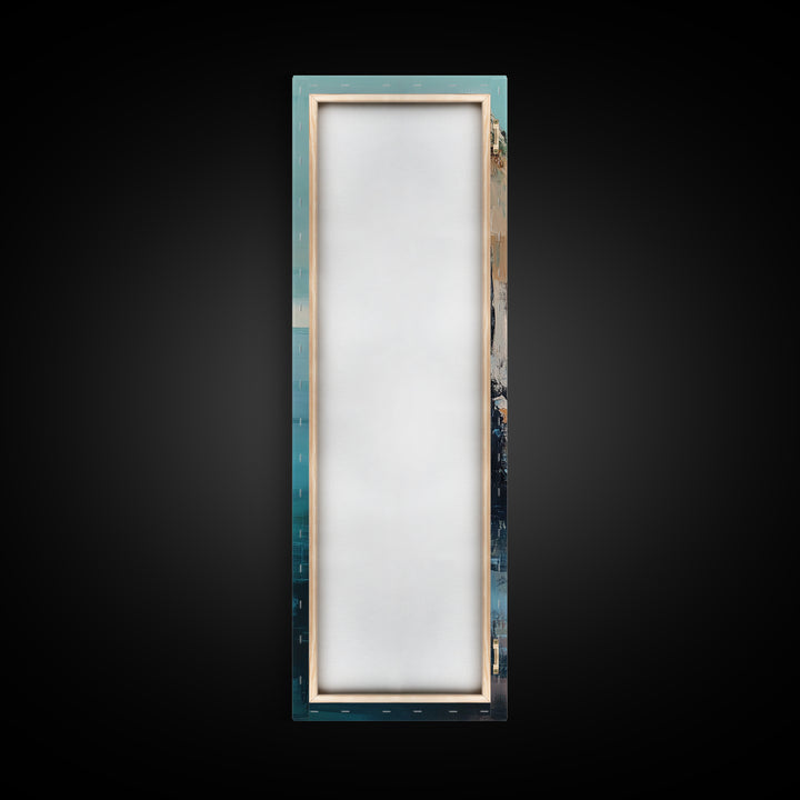 Cliffs and ocean, coastal landscape art, Ireland painting, seascape painting, nautical wall art, minimalist art, canvas print